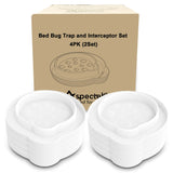 ASPECTEK Bed Bug Trap, Bed Bug Interceptor-Pack of 8. Insect Trap, Safe Eco Friendly, Bed Bug Eliminator (White)