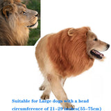 Funny Dog Cosplay Lion Brown Wig, Realistic Lion Mane Wig, Dog Lion Mane for Halloween, Christmas, Parties, Festivals, Dog Wigs for Large Dogs