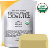 Mary Tylor Naturals Organic Cocoa Butter 2 lb — USDA Certified Raw Unrefined, Non-Deodorized, Rich In Antioxidants — for DIY Recipes, Lip Balms, Lotions, Creams