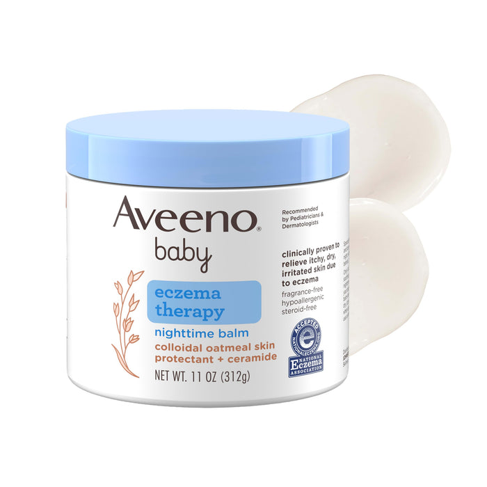 Aveeno Baby Eczema Therapy Nighttime Body Balm, Hypoallergenic, 11 oz