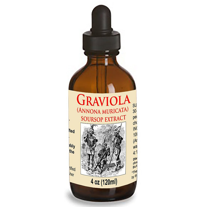 Organic Graviola Liquid Soursop Extract 4 oz Wildcrafted Tincture (Annona Muricata) : Immune System Booster (4oz)