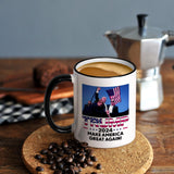 YHRJWN Trump Survived Shot, Trump 2024, Fist Pump at Pennsylvania Rally Failed Assassination Attempt, Bloody Ear Bullett-Proof, Trump Merchandise, Make American Great Again Mug, 11 Oz