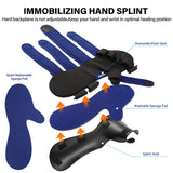 HOOMTREE Stroke Resting Hand Splint Right&Left Resting Hand Splint with Finger Separator Functional Night Immobilizer Wrist Finger Brace for Carpel Tunnel Pain,Sprain Fracture,Tendonitis (Right,Blue)