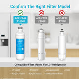 AQUA CREST LT1000PC ADQ747935 Refrigerator Water Filter and Air Filter, Replacement for LG® LT1000P®/PC/PCS, LMXS28626S, LFXS26973S, MDJ64844601, ADQ74793501, ADQ74793502 and LT120F®, 2 Combo