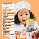 Terraseed Complete Kids Multivitamin Gummies - with Omega 3,6,9, Vitamin B12, Folic Acid, Iodine, Vitamin C, Zinc - Kids Daily Essential Vitamins - Premium Vegan Multivitamin for Kids 2+ (60 Gummies)