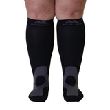 Mojo Compression Socks XX-Large Plus Size 20-30mmHg for Men & Women - Soft Breathable, Easy to get on. Graduated Support Socks Circulation - Black 2XL A601BL5