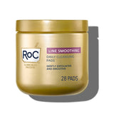 ROC Resurfacing Disks, Hypoallergenic Exfoliating Makeup Remover Pads for Wrinkles and Skin Tone, Hypo-Allegenic Skin Care, Oil-Free Daily Cleanser, 28 Count (Packaging May Vary)