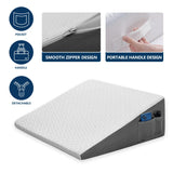 COLDHUNTER Wedge Pillow for Sleeping: 10 Inch Bed Wedge After Surgery, Cooling Memory Foam Pillow for Back Support and Leg Elevation, Triangle Pillow for Acid Reflux & Heartburn & GERD & Snoring