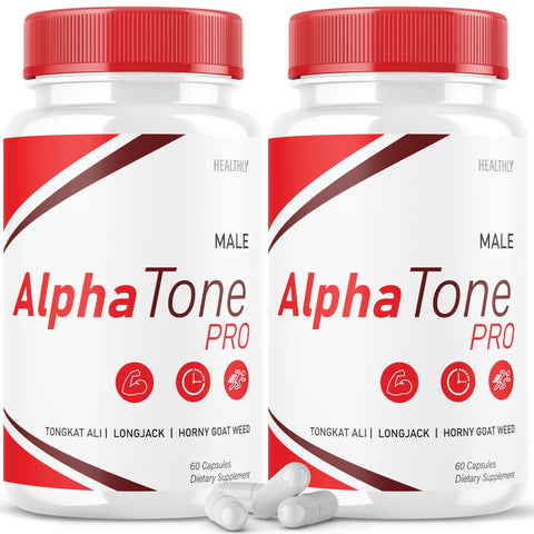 (2 Pack) Alpha Tone Booster T Powder - AlphaTone Tonic Supplement Pills, Alpha Tone Powder Reviews, Himalayan Alpha Tone Pills for Men, Women Advanced Formula Support Extra Strength (120 Capsules)
