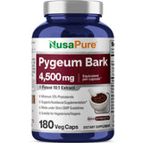 NusaPure Pygeum Bark 4500mg 180 Veggie Caps (Non-GMO, Gluten Free)