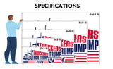 Truckers For Trump Flag 4x6FT Trump 2024 Flag President Election Supporter Fans Patriotic MAGA Banner With 2 Brass Grommets Outdoor Indoor (Truckers, 4x6ft)