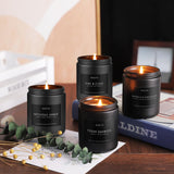 Scented Candles Set | Men Candles Set, Candles for Men Scented Candles for Home - 4 Pack Candles Scents of Pine & Clove/Cedar Oakmoss/Patchouli Amber/Magnolia & Sandalwood