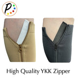 Presadee Original Closed Toe 20-30 mmHg Zipper Compression Calf Leg Socks (L/XL, Beige)