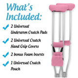 Universal Crutch 5-Piece "Get Well Soon" Gift Bundle (Pink)