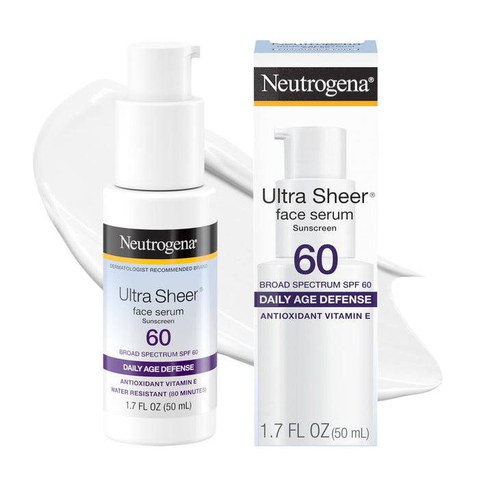Neutrogena Ultra Sheer Sunscreen Serum SPF 60, Fragrance-Free, 1.7 fl. oz