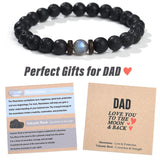 THEMEROL Mens Bracelet Beaded Dad Birthday Gifts Fathers Day Gifts From Daughter Son Gifts for Men Who Wants Nothing Best Dad Ever Gift Idea Unique Cool Christmas Stocking Stuffers Him Valentines