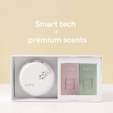 Pura - Smart Home Fragrance Device Starter Set V3 - Scent Diffuser for Homes, Bedrooms & Living Rooms - Includes Fragrance Aroma Diffuser & Two Fragrances - Linens & Surf and Lavender Fields