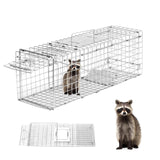 Aledaras Animal Trap 24"x8"x7" Cage Trap, Heavy Duty Folding Raccoon Traps, Humane Cat Trap for Stray Cats,Rabbits,Squirrels,Outdoor Small Animal Trap,Humane Catch & Release