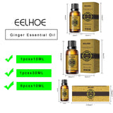 EELHOE Ginger Essential Oil,Belly Driange Ginger Massage Oil,Massage Product for Men Women (1PCS)