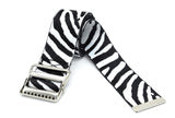 Transfer Belt with Metal Buckle by LiftAid - Transfer and Walking Aid with Belt Loop Holder for Assisting Patients, Nurses, Therapists, Home Care - 60"L x 2"W (Zebra)