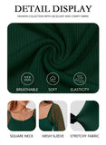 DOROSE Womens Mesh Long Sleeve Shirts Casual Blouses Tops Christmas Dark Green M