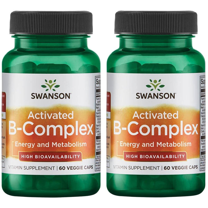 Swanson Activated Vitamin B-Complex High Bioavailability 60 Veg Capsules (3 Pack)