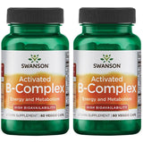 Swanson Activated Vitamin B-Complex High Bioavailability 60 Veg Capsules (3 Pack)