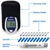 KetoBM Blood Ketone Meter Kit for Keto Diet Testing - Complete Ketone Test Kit with Ketone Monitor, Keto Strips, Lancing Device & Lancets