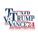 (2 Pack) Trump Vance 2024 Magnets - Trump for President 2024-2024 Election - 5 Inches On Longest Side - Premium Magnet - for Cars, Trucks, Skateboards, Laptops - Made in USA - TM003