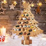 PRTECY Christmas Tree Advent Calendar Alcohol Holder, Christmas Countdown Advent Calendar Christmas Tree Wine Rack Advent Calendar for Home (S Tree Shape)