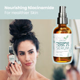 12% Niacinamide Serum for Face + Zinc PCA - Vitamin B3, 2% Zinc PCA and Hyaluronic Acid Serum Known to Even Skin Tone, Shrink Pores, Pump Fine Lines, Reduce Oil, and Hydrate, 2 Oz (2 Pack)