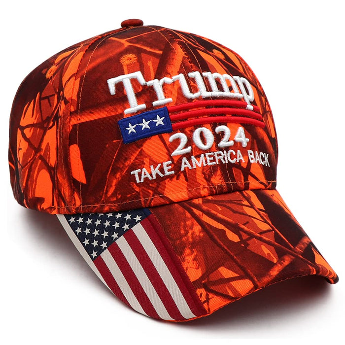 Trump 2024 Hat Donald Trump Hat 2024 MAGA Keep America Great Hat Camo USA Embroidered Adjustable Baseball Cap