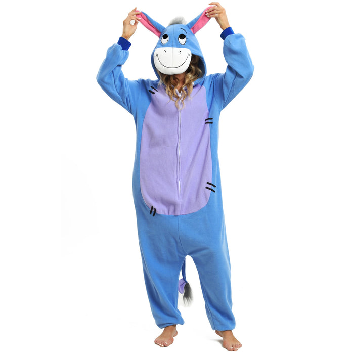 NAITOKE Adults Animal Onesie Halloween Costumes Cosplay Pajamas Purple Blue