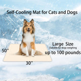 Rzxlszy Dog Cooling Mat 50" x 30" Large Self-Cooling Pad for Dogs Sleeping Mats for Dog and Cat Durable Self Cooling Pet Blanket Outdoor Indoor Non-Slip Cooling Dog Mats (Gray)