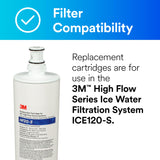 3M Water Filtration Replacement Cartridge for Commercial Ice Maker Machines HF20-S for High Flow Series ICE120-S, 5615103