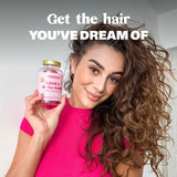 Bloom Robbins 60 Hair Gummies for Faster Hair Growth Vitamins for Women & 5000 MCG Non-GMO Vegan Biotin Gummies - Hair Skin and Nails Gummies - Hair Growth Gummies & Hair Skin and Nails Vitamins