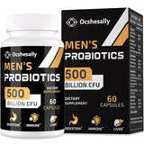 Probiotics for Men, Men Care Supplement, Gut health for men, 500 Billion CFUs & 12 Strains, Mens probiotic with Turmeric, Cranberry, Goji, for Digestive, Immune & Bloating Health, 30-Days Supply