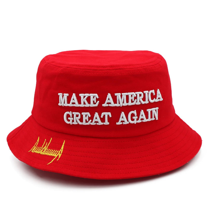 Trump 2024 45-47 MAGA Bucket Hats for Men Women,Donald Trump Bucket Hat Make America Great Again Baseball Caps 3D Embroidery MAGA Trump Hat