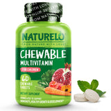 NATURELO Chewable Vitamin for Kids – Multivitamin with Whole Food Organic Fruit Blend - 60 Tablets for Children