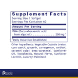 Premier DHA, 60 Softgels, Vegan Product - Plant-Source DHA for Premier Support for The Brain, Nerves, Eyes and Heart