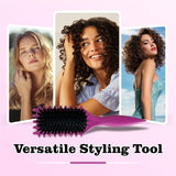 Curl Defining Brush, Curly Hair Brush Curl Brush for Curly Hair, Curl with Prongs Define Styling Brush, Shaping and Defining Curls For Women Men Less Pulling and Curl Separation (Deep Purple)