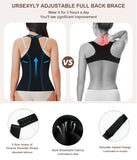 URSEXYLY Back Brace Posture Corrector for Women Adjustable Full Back Support Shoulder Straightener Upper and Lower Back Pain Relief(Black,L)