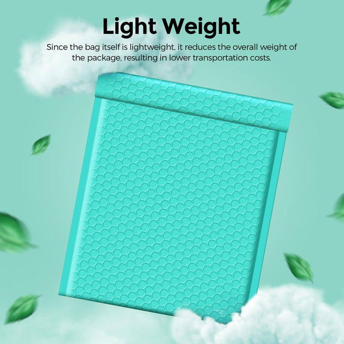 METRONIC Bubble Mailers 8.5 x 11 Inch 40 Pack Teal Waterproof Bubble Mailer Padded Envelopes Cushioning Poly for Christmas Gift, Clothes, Makeup, Books, Small Business Supplies