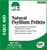 Farnam Equi Aid Natural Horse Psyllium Pellets Supplement, Supports Removal of Sand & Dirt From the Ventral Colon, 10 Pounds, 32 Scoops