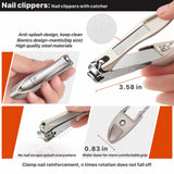 KONOVO Toenail Clippers for Seniors Thick Toenails, Toe Nail Clippers Adult Thick Nails long handle, Professional Heavy Duty Nail Clippers 6Pcs Black