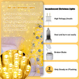 JMEXSUSS Warm White Indoor String Lights for Bedroom, Classroom Lights 8 Modes Twinkle Fairy Lights Plug in, 33ft 100LED Christmas Lights Outdoor Waterproof