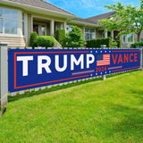 YINBTTER Donald Trump Vance Make America Great Again Large Banner Sign Flag with Brass Grommets, Trump JD Vance 2024 MAGA Save America Outdoor Sign House Banner Yard Lawn Decoration 118X18''