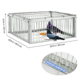 Pigeon Trap with Escape-Proof Design, Pigeon Cage with One-Way Entry, Ideal Pigeon Coop, Chicken and Bird Trap Cage, Portable & Easy Assembly, Unharmful Made of High-Strength Iron and Anti-Rust Paint