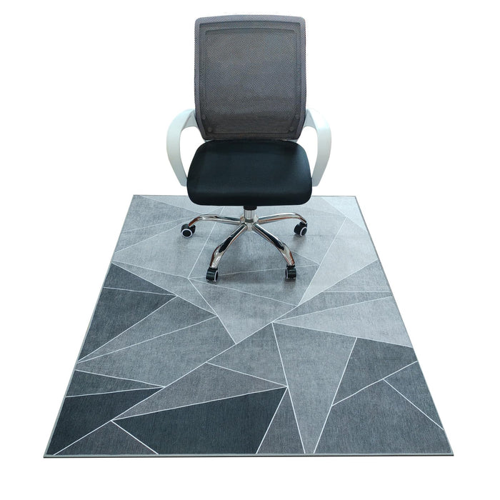 Office Chair Mat for Hardwood Floor, 60"x48" Office Rug Highly Premium Quality Rolling Chair Mat, Desk Chair Mat - 3.86lbs Anti-Slip Office Mat for Laminate Floor etc, Black Grey