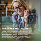 Bronson Ginkgo Biloba Extra Supports Brain Function & Memory Support, 360 Vegetarian Capsules